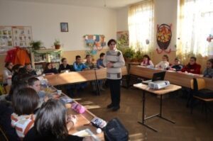 World Day Observance in Bistrita and Lasi, Romania teaching int he classroom.